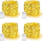 Dazzle Bright Fairy Lights Battery Operated, 4 Pack Total 80FT 240LED Silver Wir... - Image 2