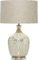Deco 79 Glass Room Table Lamp Accent Lamp with Faux Mercury Glass Finish, Lamp 1... - Image 2