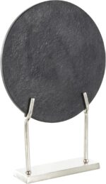 Deco 79 Marble Abstract Decorative Sculpture Textured Disk Home Decor Statue wit... - Image 2