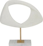 Deco 79 Polystone Abstract Decorative Sculpture Cut-Out Home Decor Statue with M... - Image 2