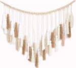 Decocove Large Macrame Wall Hanging with Wood Beads - Bohemian Wall Decor for Be... - Image 2