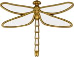 Decorative Golden Dragonfly Wall Mirror, Plastic Frame with Mirrored Wings (12.4... - Image 2