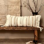Decorative Lumbar Pillow Cover 12x28, Handwoven Boho Long Body Pillow for Bed Fa... - Image 2