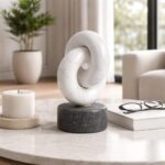 Decorative Marble Link Sculpture for Home or Living Room Decor - Stylish Bathroo... - Image 2