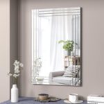 Decorative Wall Mirror 36"x24" Rectangle Silver Modern Mirror Frameless Vanity M... - Image 2