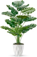 Der Rose 28" Tall Fake Plants Large Artificial Monstera Faux Potted Plants Indoo... - Image 2