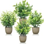 Der Rose 4 Pack Mini Artificial Plants Indoor in Pots Mixed Fake Plants Greenery... - Image 2