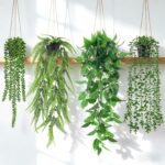 Der Rose 4Pcs Fake Hanging Artificial Ivy Vine Faux Eucalyptus Hanging Plants, B... - Image 2