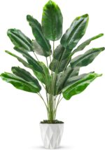 Der Rose Tall Fake Plants 28" Artificial Potted Tropical Faux Plants Banana Tree... - Image 2