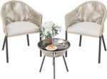 Devoko Patio Furniture Set 3 Pieces Rope Woven Bistro Set Outdoor Conversation S... - Image 2