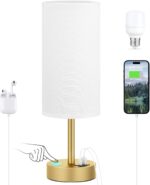 Dicoool Small Touch Bedside Lamp with USB - 3 Way Dimmable Table Lamp for Bedroo... - Image 2