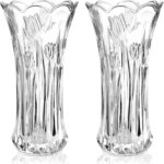 Dicunoy Set of 2 Glass Flower Vase, 9.5" Large Flower Vases for Centerpieces, Mo... - Image 2