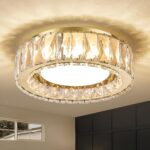 Dimmable Modern Luxury Crystal LED Flush Mount Ceiling Light,11 Inch 24W/5CCT 30... - Image 2