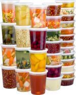 Dipoo 60 Sets (120-Piece) Deli Containers with Lids, 32/16/8 oz X 20 Set Each, L... - Image 2