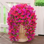 Dolicer 2 Packs Look Real Artificial Flowers for Outdoors, Fake Artificial Hangi... - Image 2