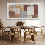 Dolidoteart Abstract Canvas Wall Art, Oversized Earth Tone Geometric Wall Decor ... - Image 2