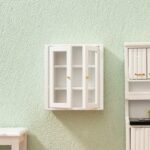 Dollhouse Wall Cabinet Wooden Miniature Cupboard 1:12 Scale Kitchen Furniture Do... - Image 2