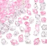 DomeStar Fake Ice, 150PCS Acrylic Fake Diamonds Vase Fillers Pink and Transparen... - Image 2