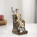 Dual-Purpose Goddess of Justice Resin Bookend & Decor Statue - Realistic Lady Ju... - Image 2