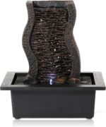 Dyna-Living Water Fountains Indoor Tabletop Water Fountain with LED Lights Feng ... - Image 2
