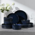 E-far 12-Piece Plates and Bowls Sets, Stoneware Dinnerware Dishes Sets for 4, Ki... - Image 2