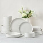E-far 16 Piece Dinnerware Sets, Plates and Bowls with Pasta Bowls Service for 4,... - Image 2