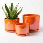 EFISPSS Ceramic Plant Pots,4+5+6 Inch Ceramic Indoor Pots for Plants with Draina... - Image 2