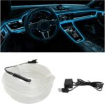 EL Wire Car Interior LED Strips Lights, 16FT 5V USB Auto Neon Light Strip, Elect... - Image 2