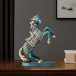ELEGANTZ Rearing Horse Statue Décor – Modern Handmade Resin Sculpture Shelf, Tab... - Image 2