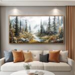 ERQINHUA Wall Decor For Bedroom Wall Art For Living Room Office Decorations Mist... - Image 2