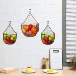 ERYTLLY Metal Fruit And Vegetable Storage Hanging Basket Wall Mounted, Hanging B... - Image 2