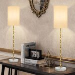 EUO 31" Buffet Lamps Set of 2 for Living Room, Tall Skinny Buffet Table Lamps wi... - Image 2