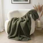 EVERGRACEHOME Chunky Chenille Knit Throw Blanket for Couch, Soft Luxurious Moss ... - Image 2