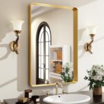 Easly 36 x 24 Inch Gold Bathroom Mirror for Wall,Aluminum Alloy Frame Rectangula... - Image 2