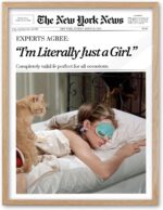 EcoHest Trendy Newspaper Audrey Hepburn Magazine Framed Wall Art, 12x16 in OAK W... - Image 2