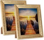 Edenseelake 8x10 Picture Frames Set of 2, Vintage Gold Photo Frame 8 by 10 for T... - Image 2