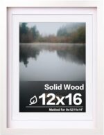 Egofine 12x16 Picture Frame White Covered by Plexiglass Made of Solid Wood, Disp... - Image 2