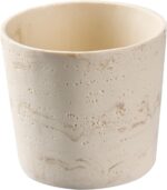 Ekirlin 7 Inch Natural Travertine Textures Plant Pot, Resin Outdoor Planter with... - Image 2