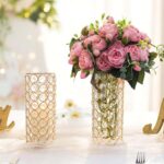 Elegant Crystal Column Vase/Pillar Candle Holder Set, Cylinder Flower Display Ta... - Image 2