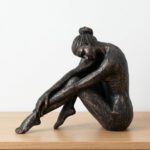 Elegant Resting Ballerina Sculpture for Home Decor - Decorative Figurine for Off... - Image 2