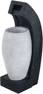 Elegant Vase-Style Water Fountain with LED Light and Submersible Pump for Indoor... - Image 2