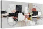 Enartly Abstract Canvas Wall Art 40"x20", Hand-Painted Heavy Impasto Textured Br... - Image 2
