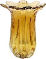 Extra Large Floor Vase | Model Everest Amber | Murano-Style Hand-Blown Art Glass... - Image 2
