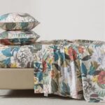 FADFAY King Sheet Set, 100% Cotton Sateen Soft Breathable, Luxury Vintage Floral... - Image 2