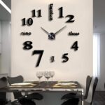 FASHION in THE CITY Large Frameless 3D DIY Mirror Surface Wall Clocks Modern Des... - Image 2