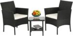 FDW Wicker Outdoor Furniture Patio Furniture Set of 3 Rattan Patio Chairs Outdoo... - Image 2