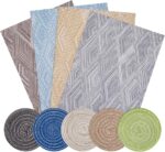 FINGERINSPIRE 9pcs Miniature Dollhouse Rugs Dollhouse Miniature Weaving Round an... - Image 2