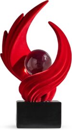 FJS Modern Red Statue Living Room Decor, Abstract Art Table Decor Accents, Resin... - Image 2