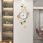 FLEBLE Large Wall Clock for Living Room Decor Modern 3D Metal Flower Decorative ... - Image 2