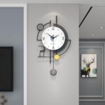 FLEBLE Large Wall Clocks for Living Room Decor Modern Pendulum Wall Clock Silent... - Image 2